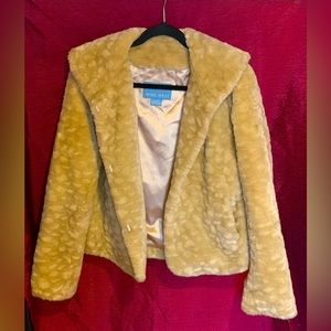 Nine West Faix Fur Tan Coat